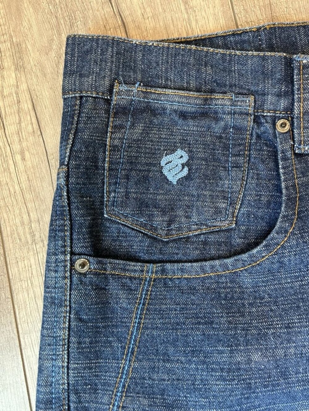 RocaWear Blue Jeans Size 34 Loose Fit Medium Wash Relaxed Fit Blue Jeans Y2K - Picture 8 of 16